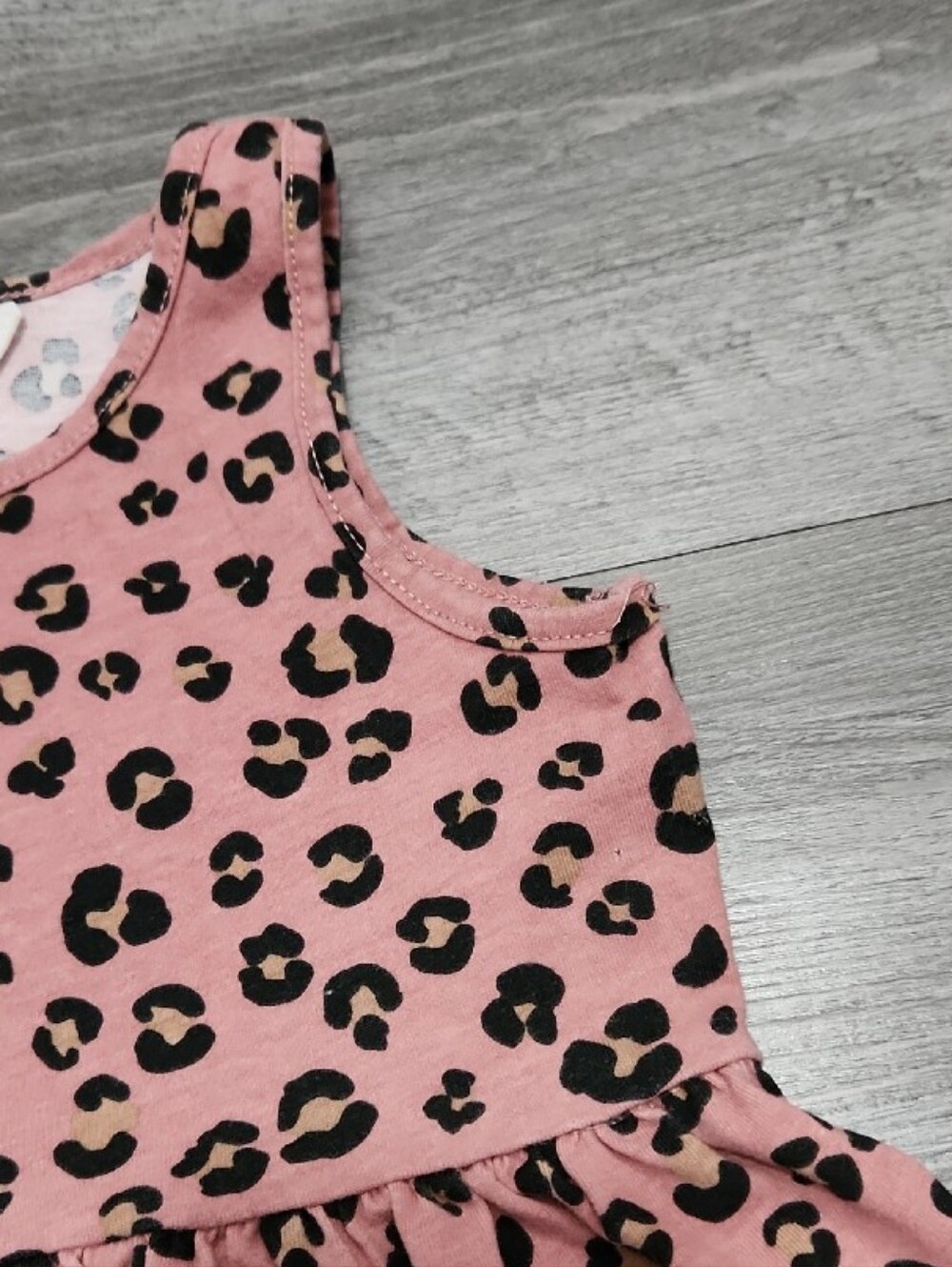 H&M Pink Leopard Print Sleeveless Summer Tank Dress Baby Girl Size 2T - Picture 3 of 8